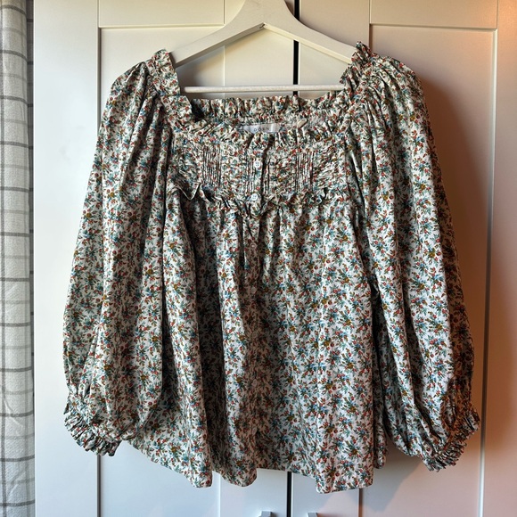 Doen Claudette Top in Creme Fleurs D’Avignon - Picture 4 of 8